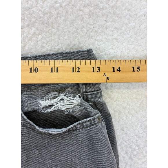 RSQ 90s High Rise Straight Jeans Womens 26 Gray Distressed Y2K Grunge Denim - Picture 7 of 15